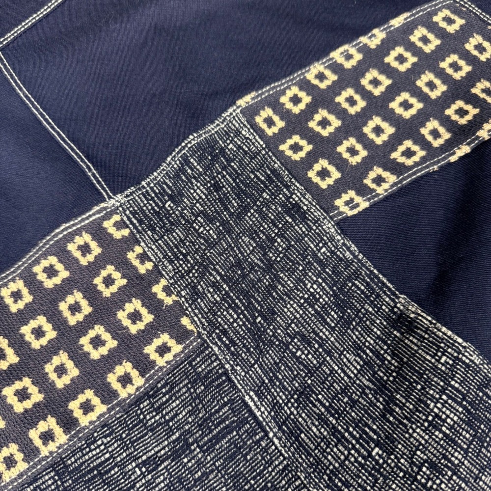 BCBGMAXAZRIA Mini Dress XS Navy Blue Mixed Media Patchwork Long Sleeve - Picture 13 of 16
